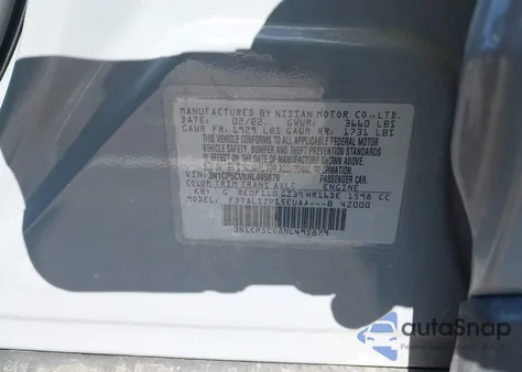 2022 Nissan Kicks Sv Xtronic Cvt from USA, damaged, VIN 3N1CP5CV8NL495879